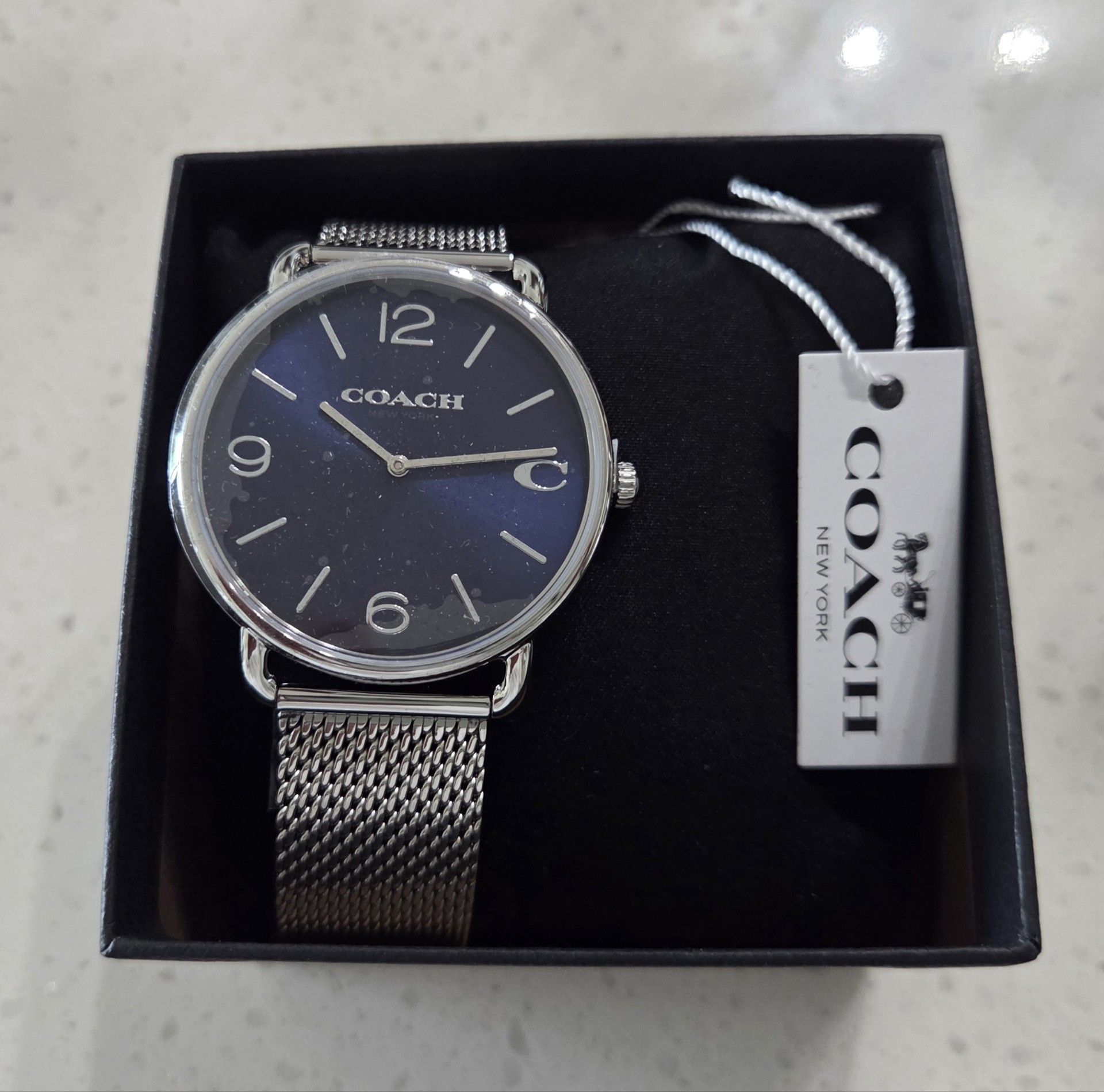 COACH Men's Quartz Watch with Blue Dial