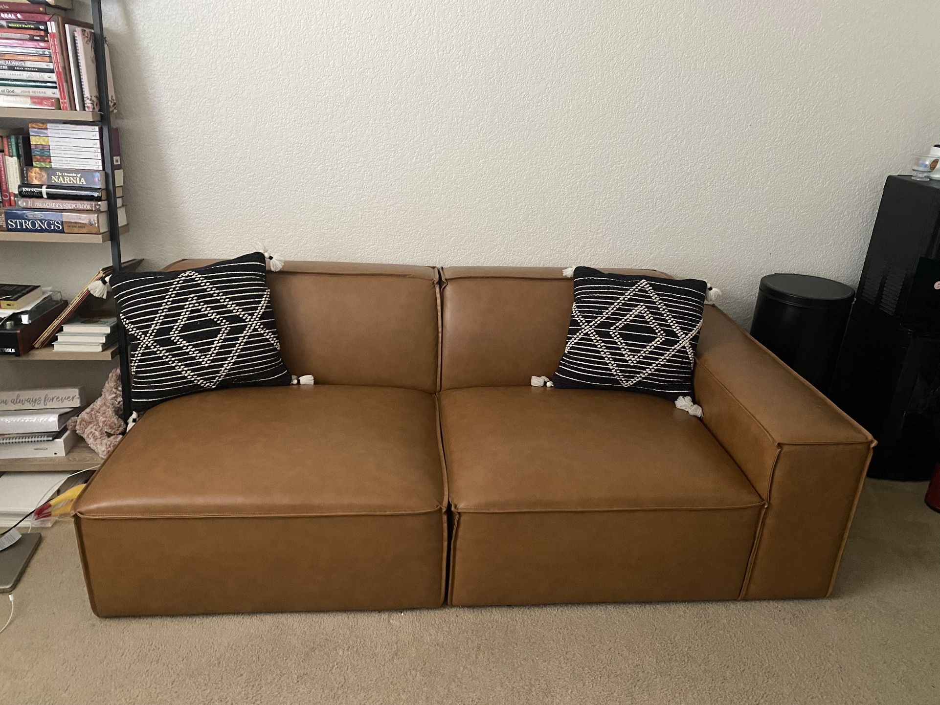 Brown Leather Couch
