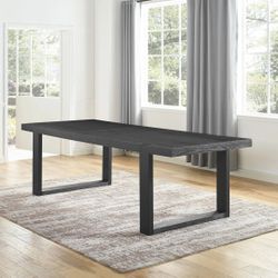Yves Extendable Contemporary Rectangular Dining Room Table with Removable Leaf