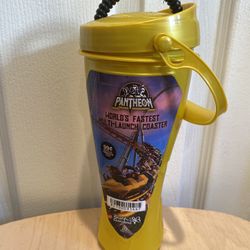 Busch Gardens Williamsburg souvenir cup Pantheon rollercoaster 8.5”