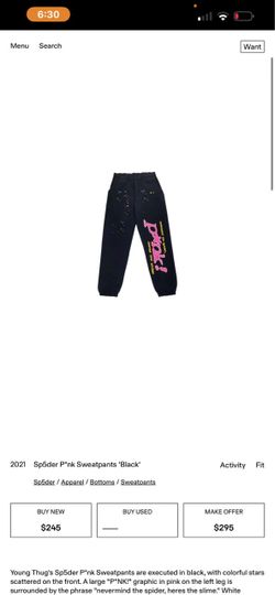 (Black) Sp5der Punk V2 Pants