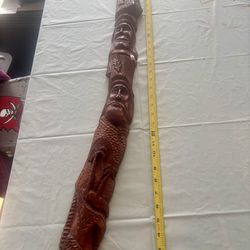 Hand carved wooden totem