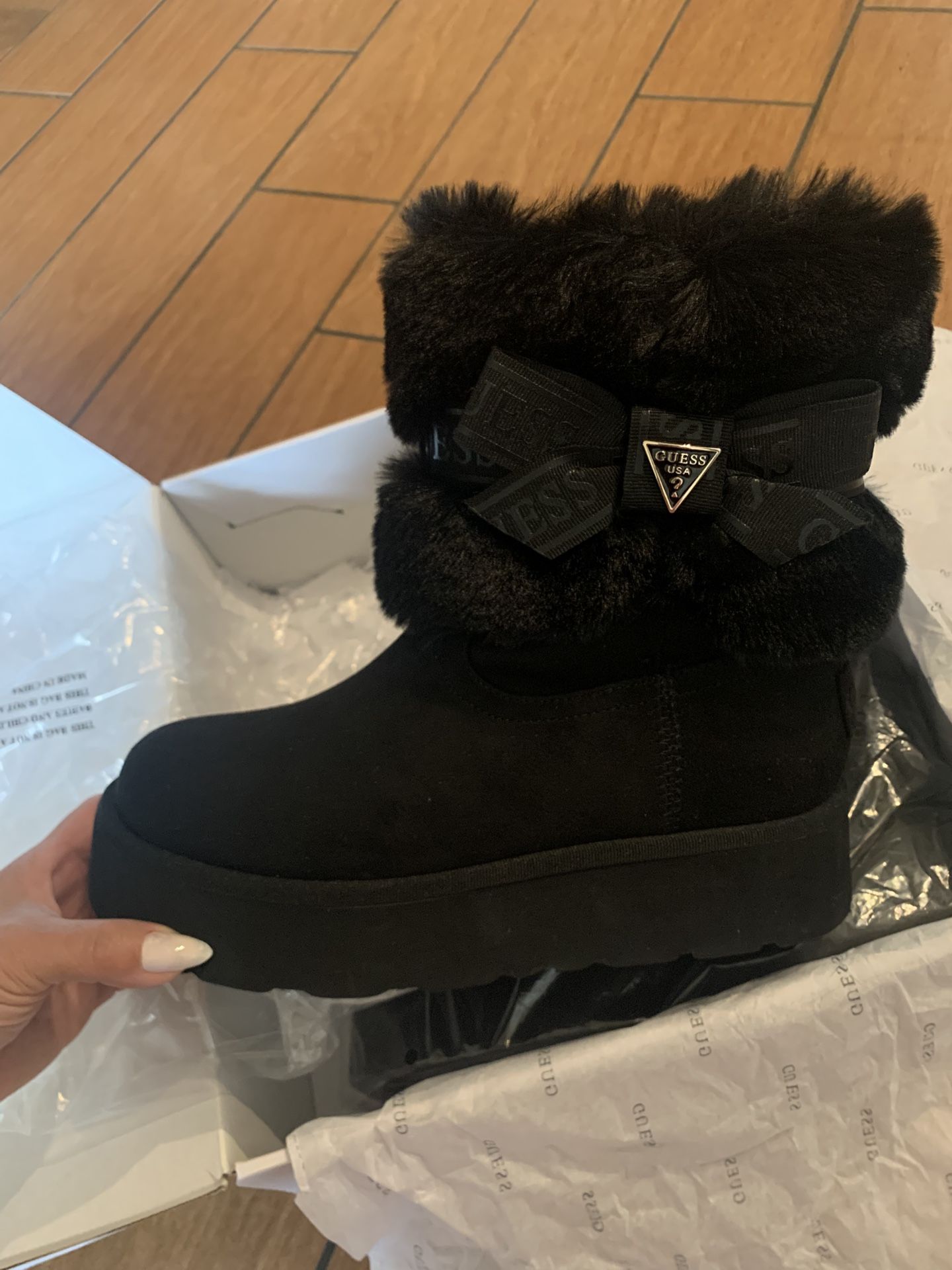 Guess Fur Boots Size 7