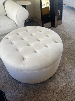 30x15 cream colored ottoman with storage