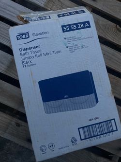 Tork Elevation Jumbo Roll Mini Twin Bath Tissue Dispenser Black