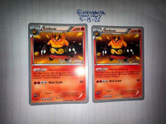 Emboar world championship card $10 each or $16 takes both