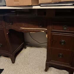 Solid Wood Desk (Needs Love!)