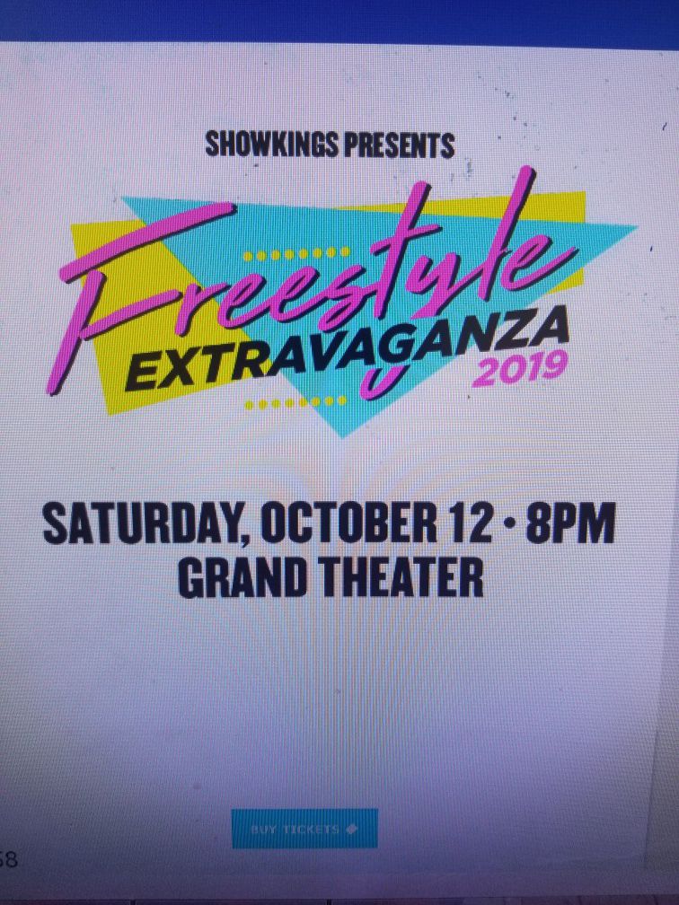 2 tickets to Freestyle Extravaganza tomorrow