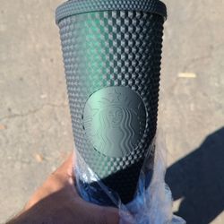 Studded Dark Green Tumbler 24oz.