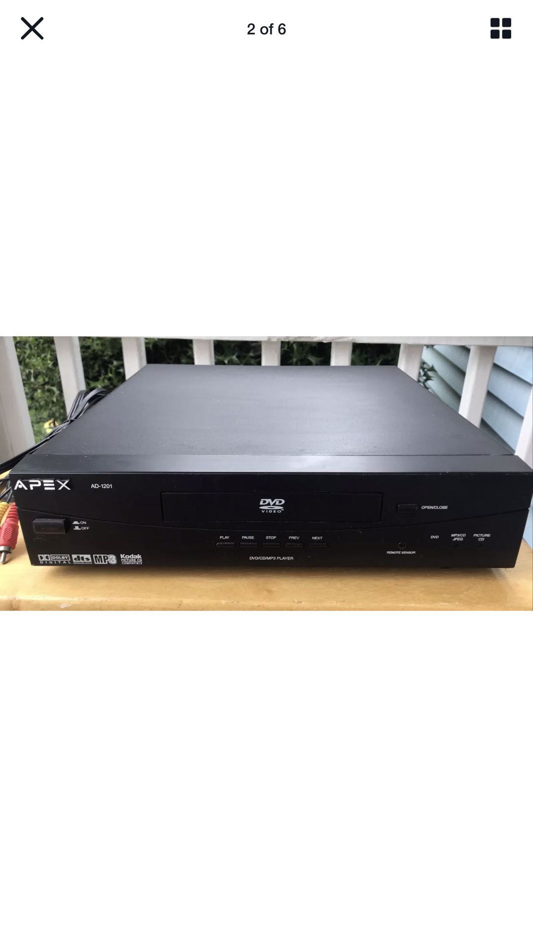 Apex AD-1201 Digital CD/DVD player no remote