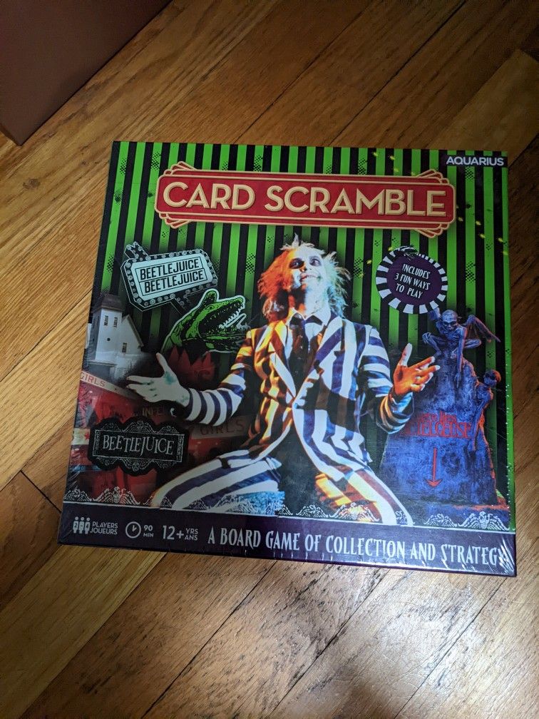 Beetlejuice Card Scramble Board Game