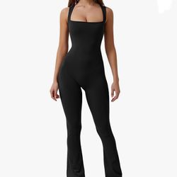 Qinsen Black Bodysuit Jumpsuit Size M