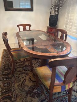 Rustic, Mexican dining table and chairs