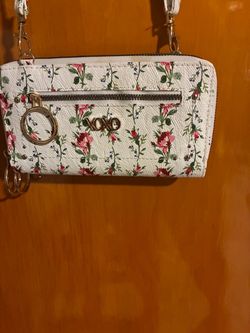 Xoxo purse floral white