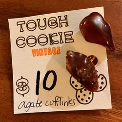 Vintage Agate Cuff links 