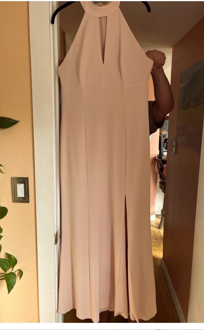 Amsale Bridesmaid Dress Floor Length Blush