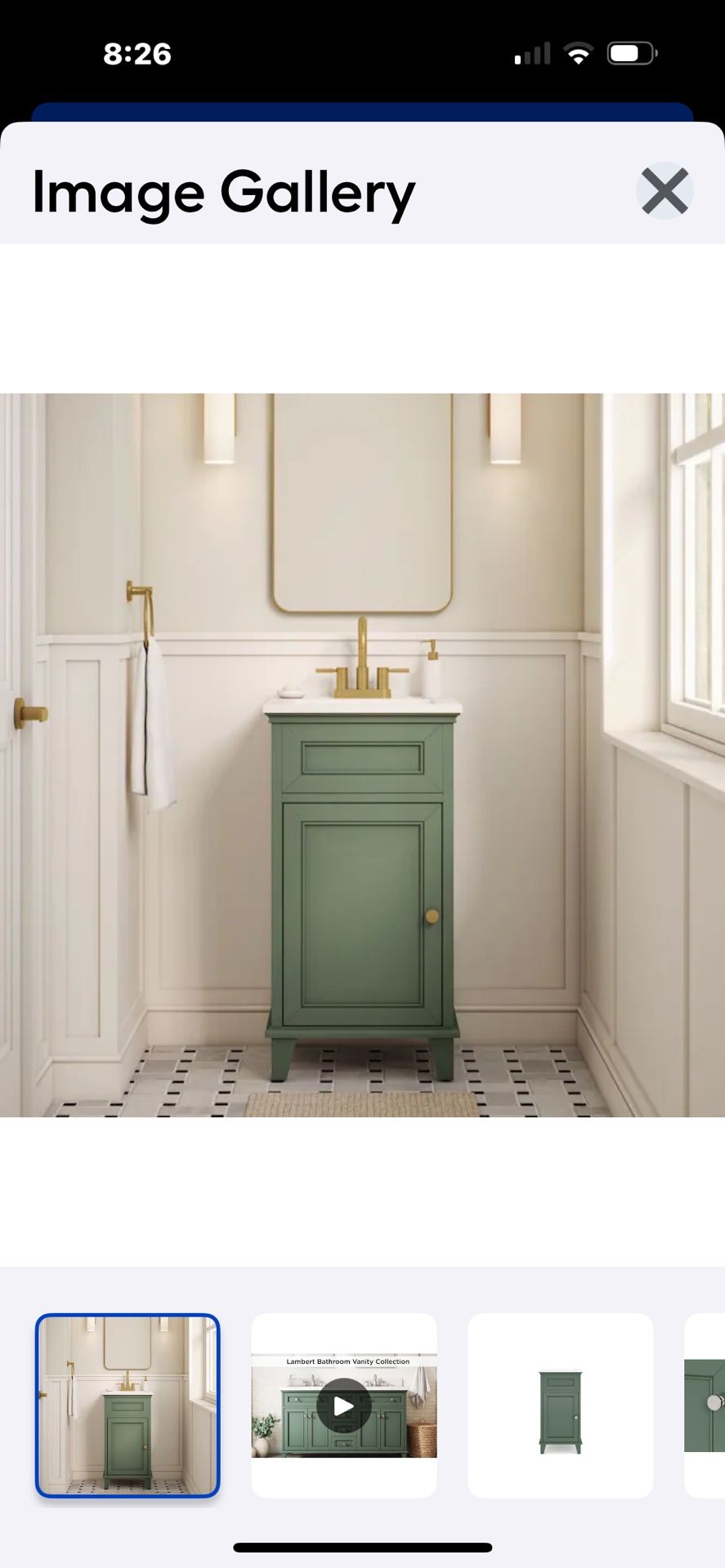 Allen & Roth 18-in Basil Green Undermount Single Sink Bathroom