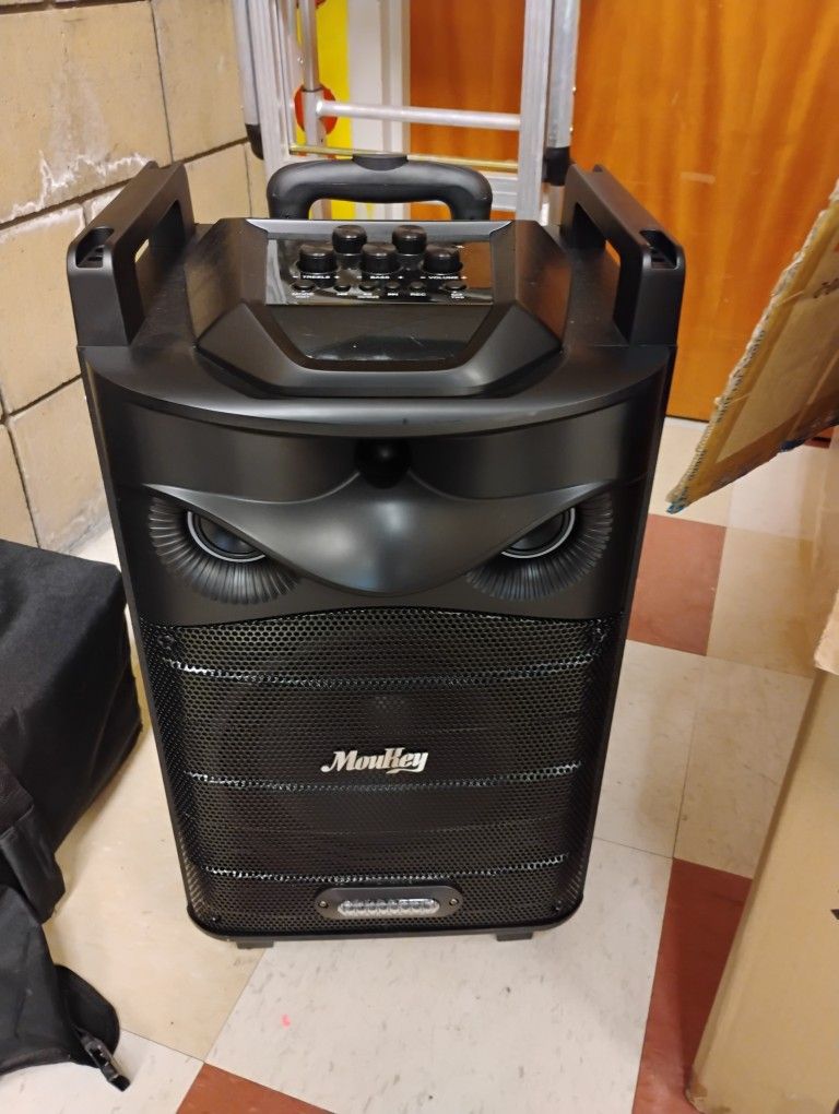 Moukey MTs10-2 Portable Trolley Speaker w/ Wireless Mics - LOUD & Portable!