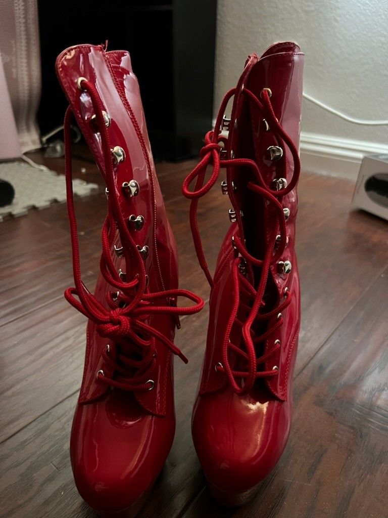 Gorgeous Red Flamingo Heels