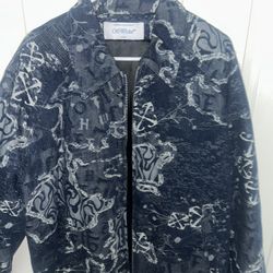 OFF-WHITE DENIM HEAVY COAT