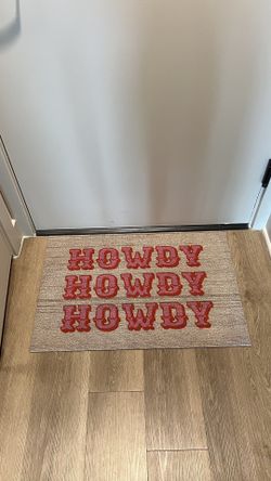 “Howdy” Welcome Mat