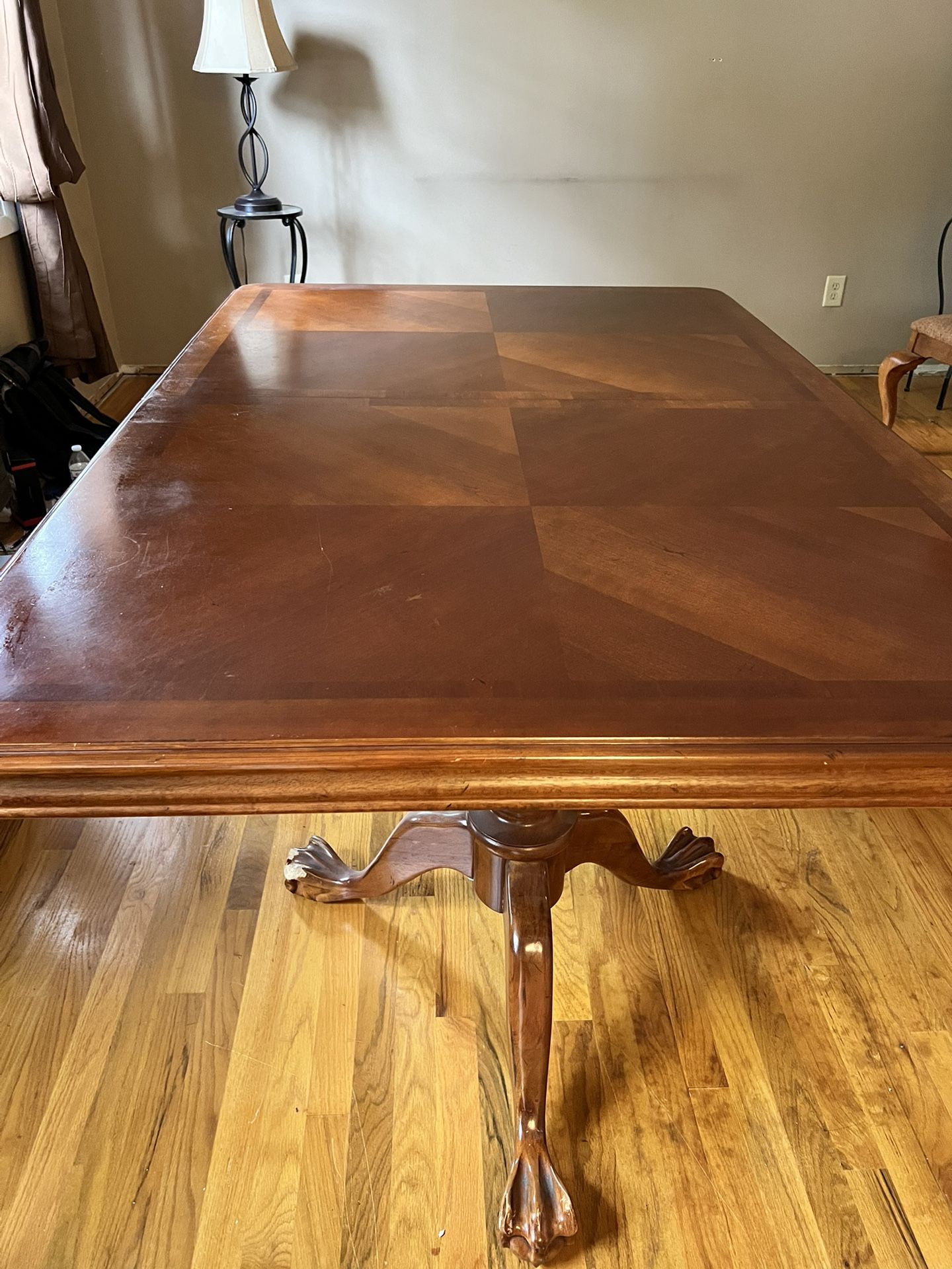Wooden Dining Table with 6 Chairs