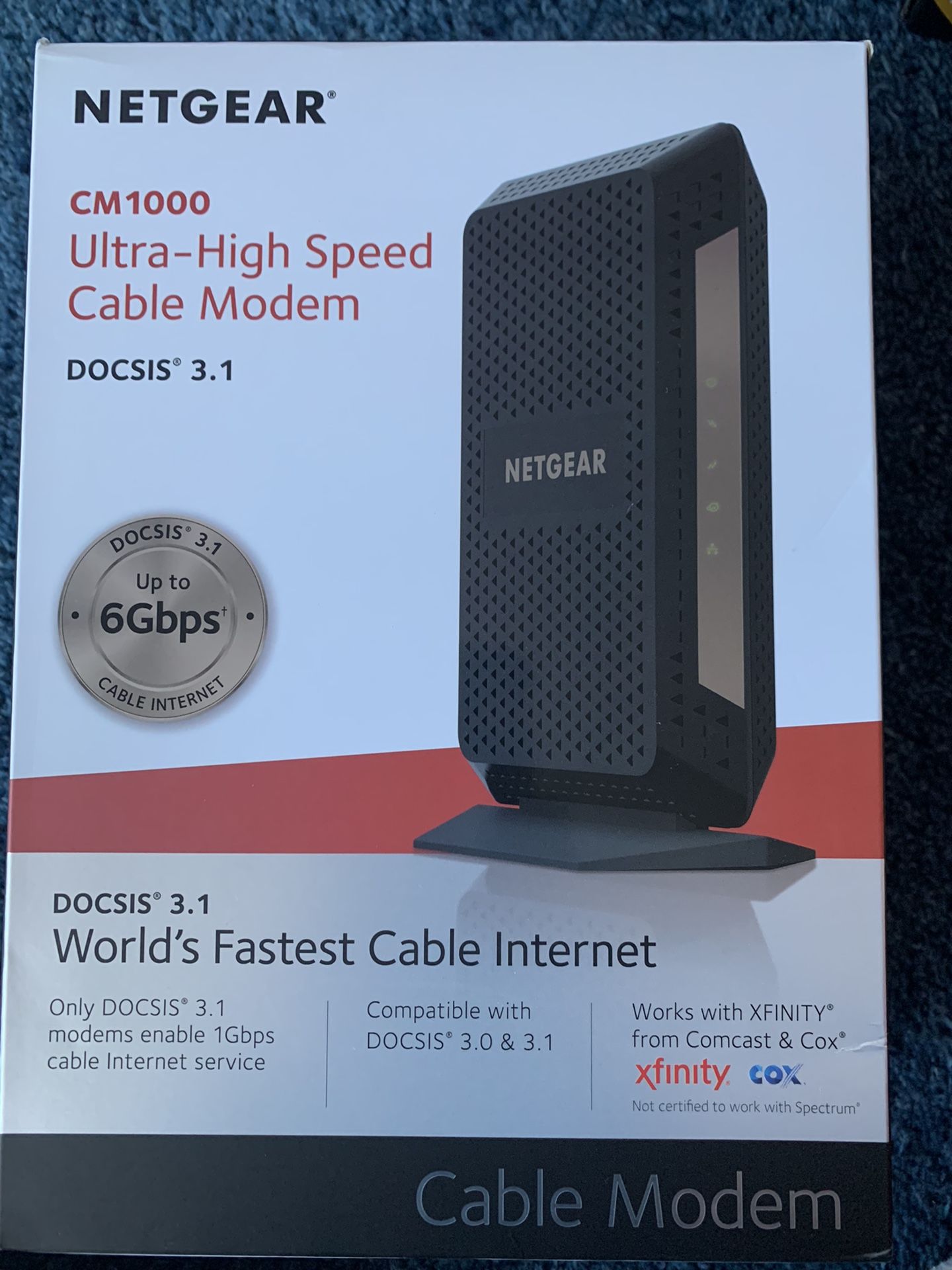 NETGEAR Cable Modem DOCSIS 3.1 (CM1000) Gigabit Modem