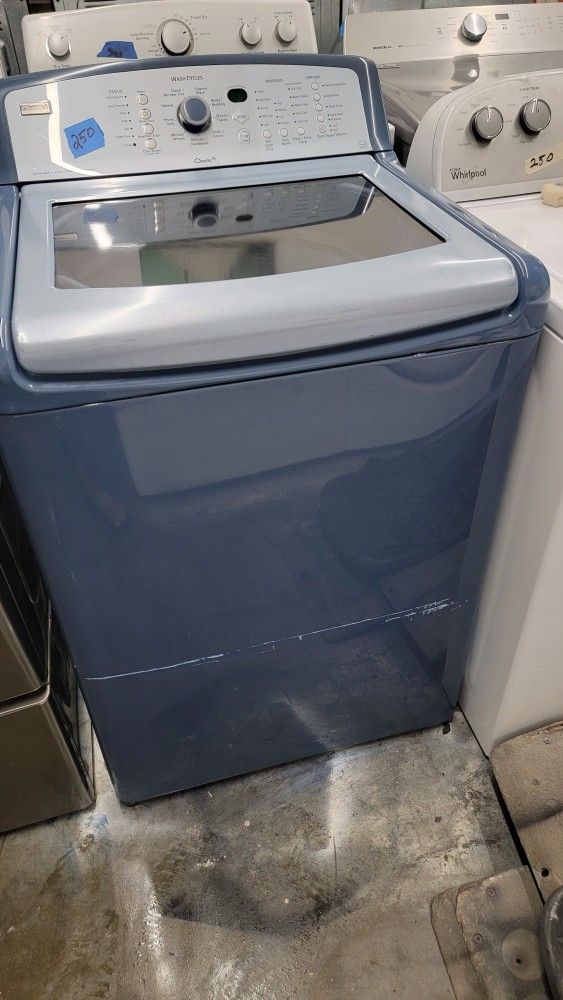 Kenmore washer machine is selling at that price because of the scratch on the front 