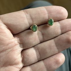 Effy Emerald And Diamond Earrings