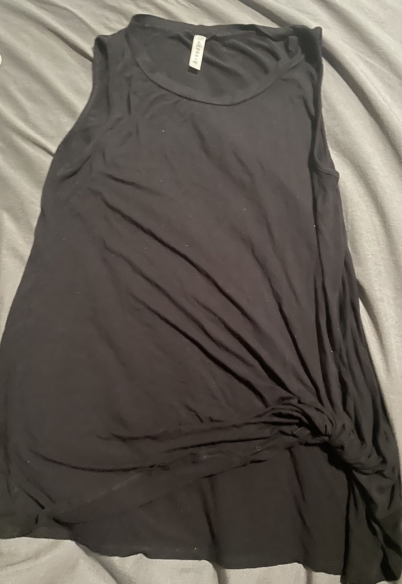 Sleeveless Black Dress Shirt