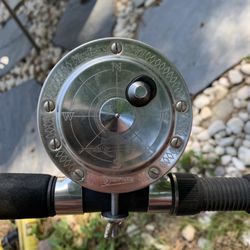  Vintage Garcia Deep Sea Deep Sea Reel On 6’ Foot Shakespeare Rod