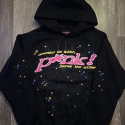 Sp5der Black P*nk! Hoodie Pink Large 