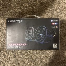 Edified G1000 2.0 Bluetooth Gaming Speakers With RGB Lighting 2piece White 