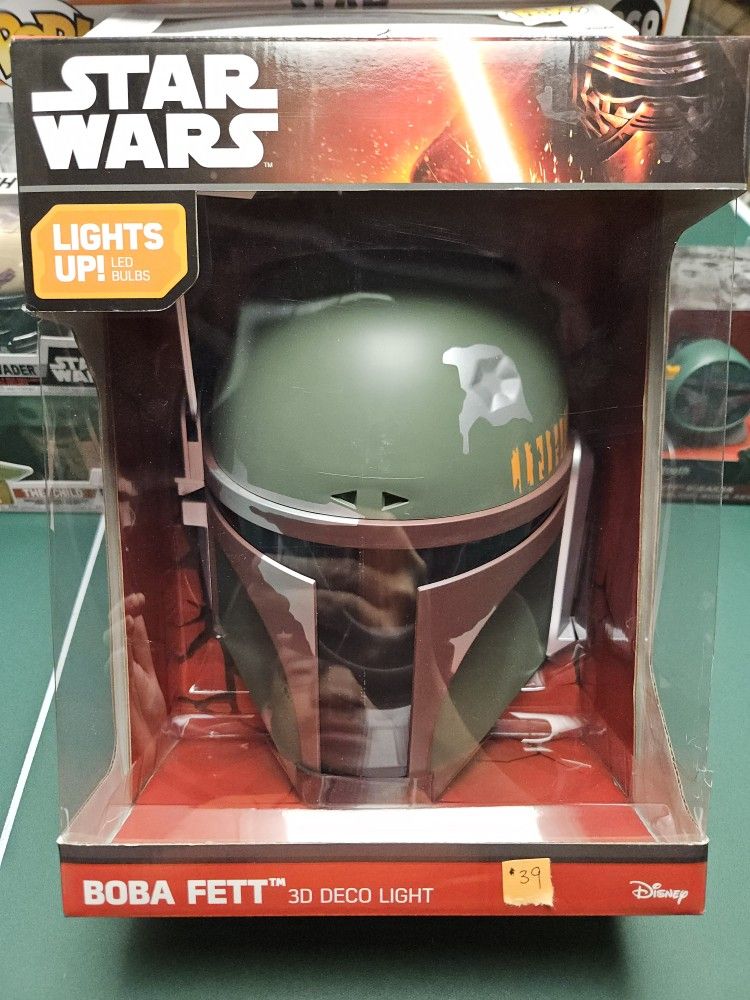 NEW Boba Fett 3D Light with Movable Target Finder, with Sticker