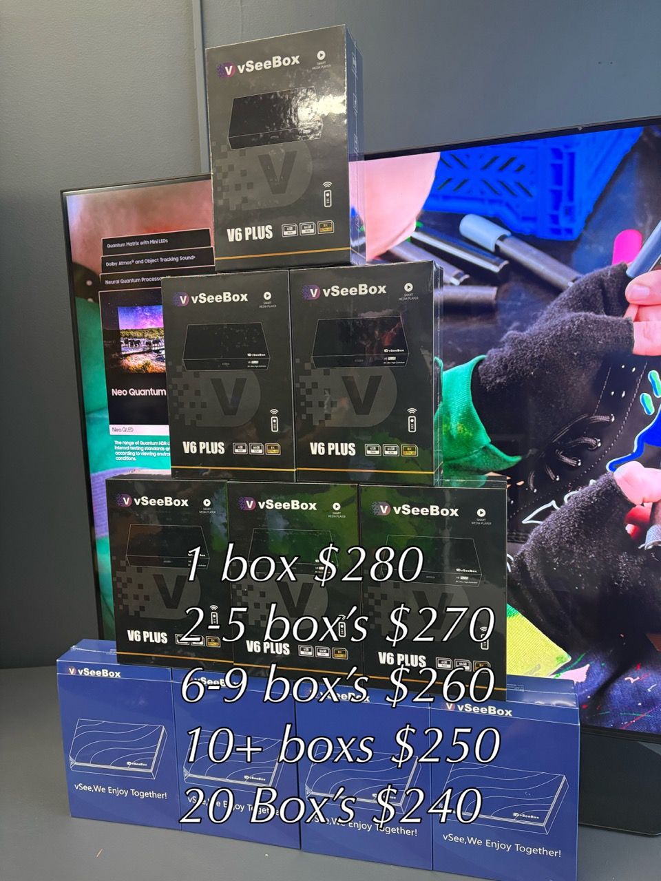 Vsee box V6 Max new sealed 1 year warranty v see box superbox super box