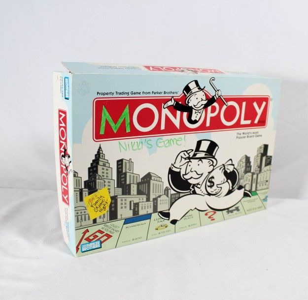 Vintage 2004 Parker Brothers Monopoly Board Game – Good Condition, "Nikki's Game," Box Damage & Marker Notes, Complete Pieces