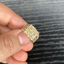 10k Gold Nugget Ring Sz 5.5