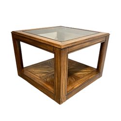 Elegant Postmodern Smoked Glass End Table