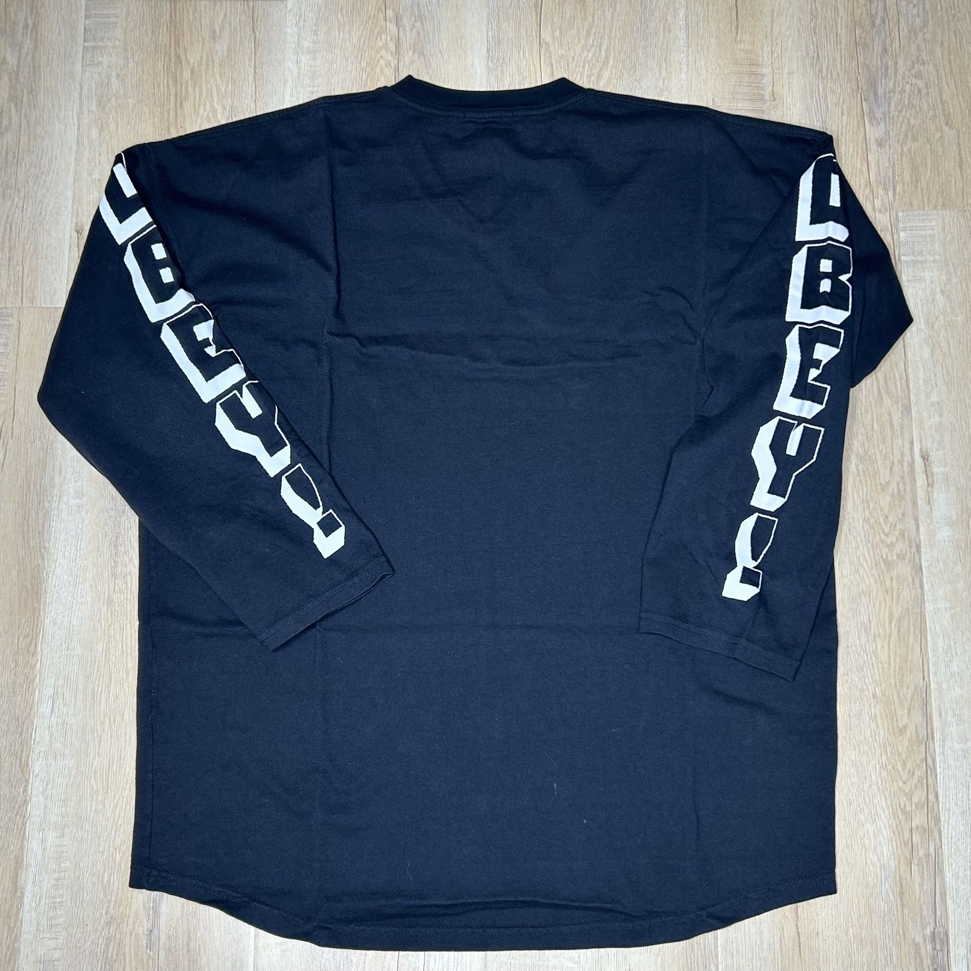 Obey T shirt Black Size Medium White Graphic Long Sleeve New with Tags