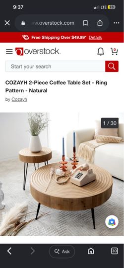 Brand new 2 piece coffee table set 80$