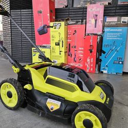 RYOBI 40V 20"IN PUSH LAWN MOWER TOOL ONLY  NO GRASS BAG