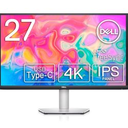 27” Dell S2722QC 27-inch 4K UHD (3840 x 2160) Monitor, 60Hz, 8MS (Normal Mode), AMD FreeSync, 99% sRGB, Built-in Dual Integrated Speakers, 1.07 Billio