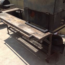 Frame For Double Barrel Barbecue Pit