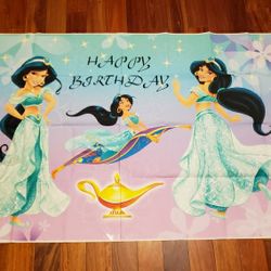 Aladdin Jasmine Birthday Banner