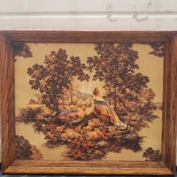 Vintage Vat Print fabric Quails , Pheasants ,Chicks