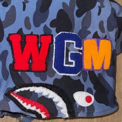 Blue Bape Jacket full zip (BathingApe) size Large