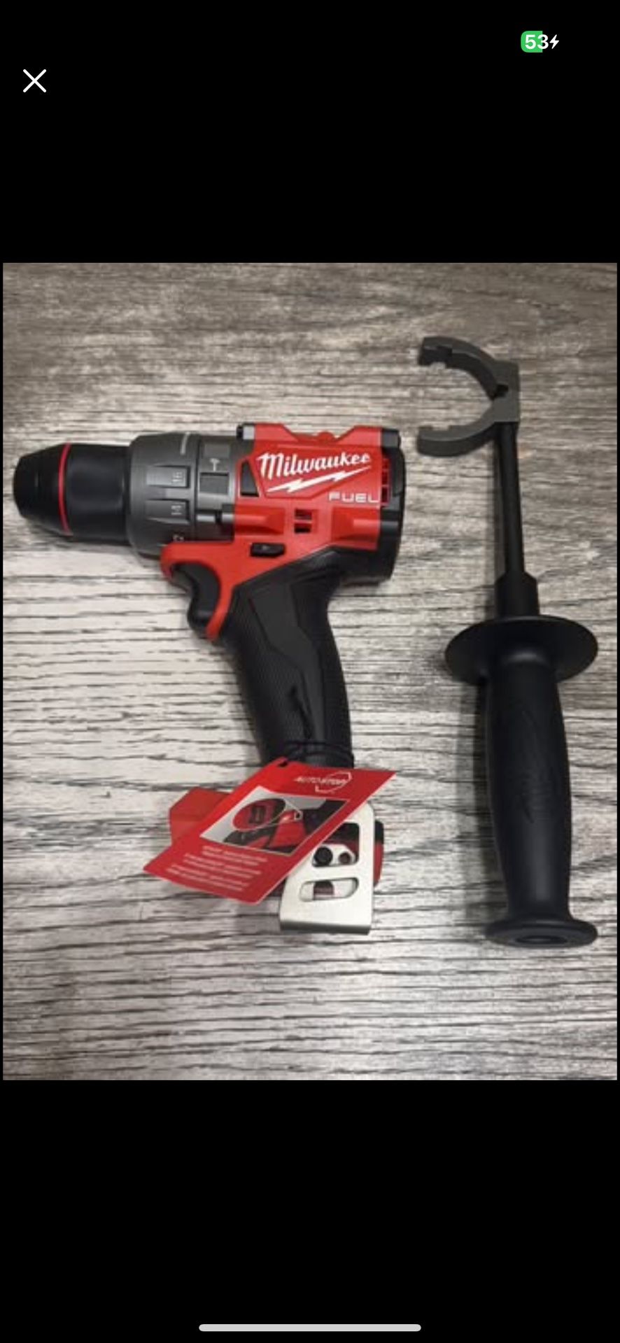 NEW MILWAKEE M18 FUEL HAMMER DRILL (TOOL ONLY) + CASE