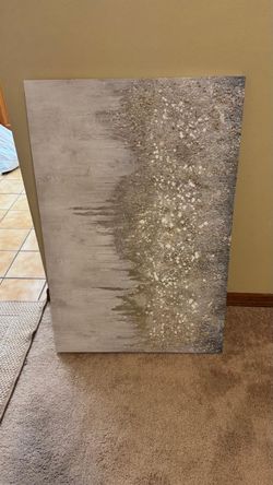 gray sparkled  painting Picture frame