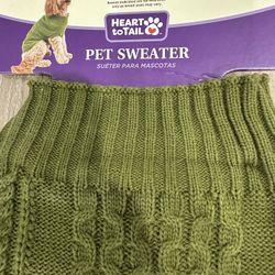 Dog Sweater – Size Large – Green