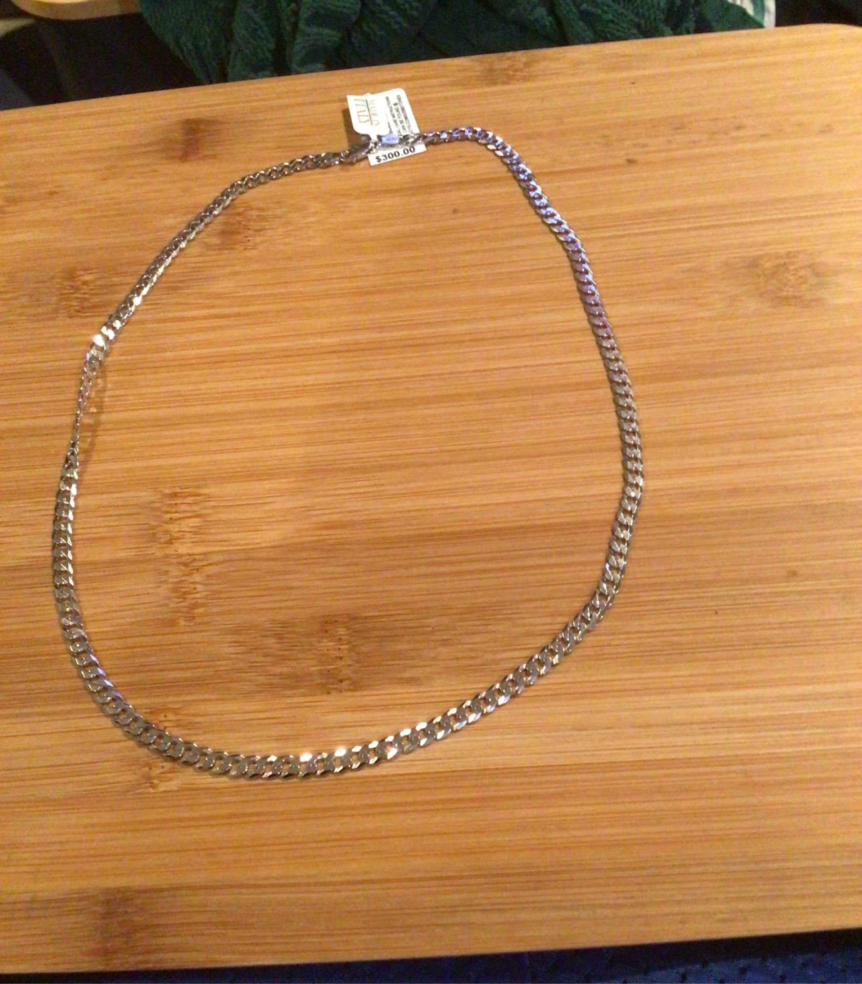 Silver Flat Curb Chain